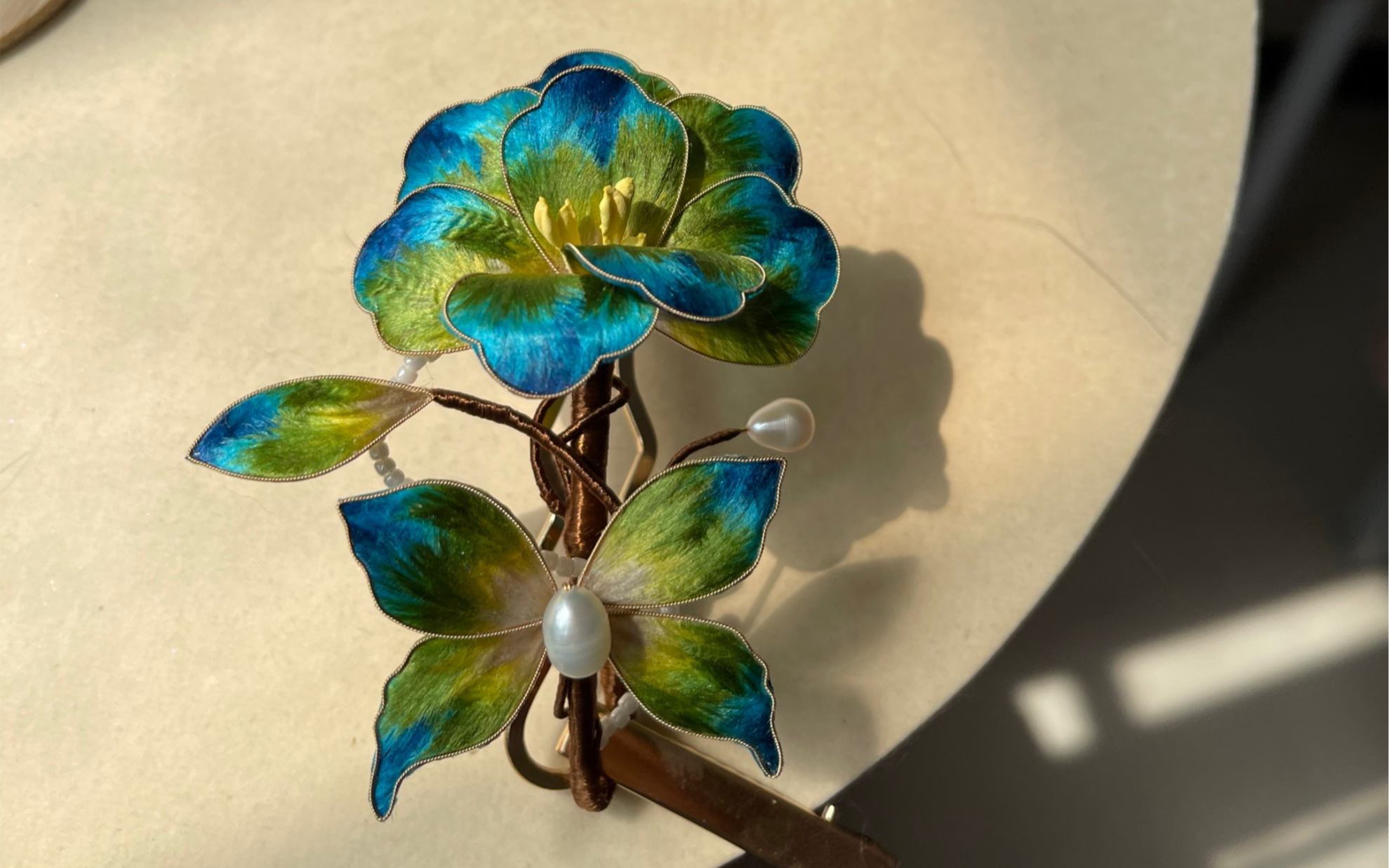 掐丝绒花千里江山系列