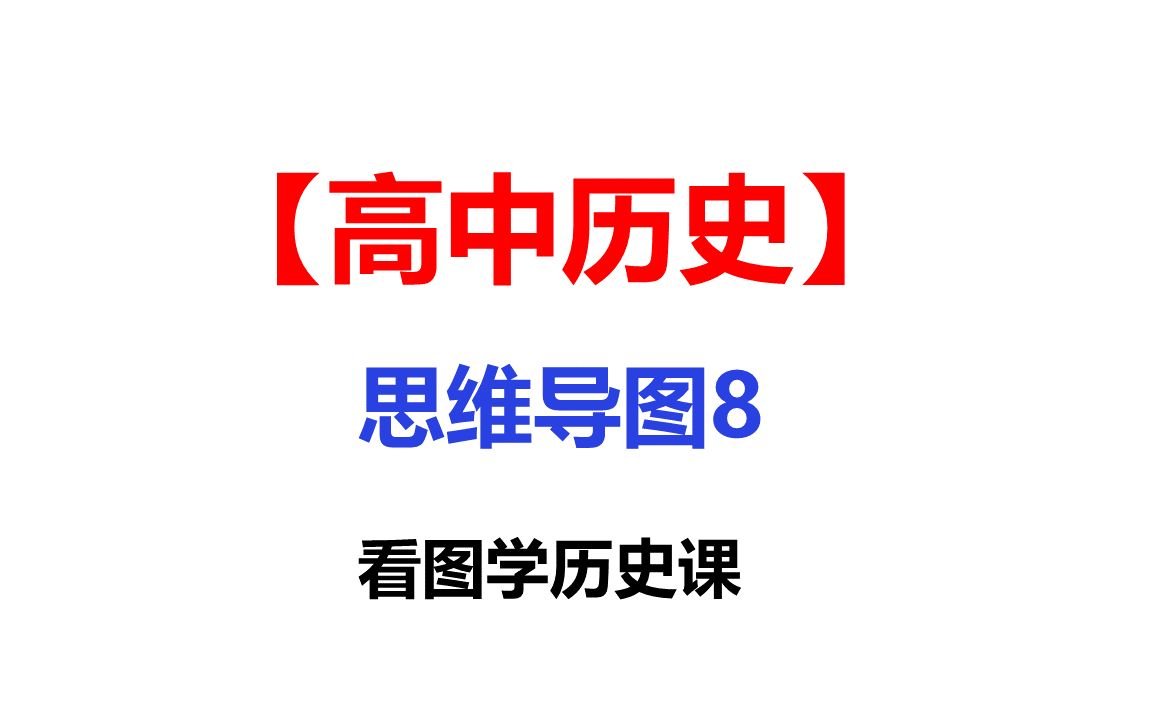 高中历史思维导图8看图学历史课知识汇总关联学习方法哔哩哔哩bilibili