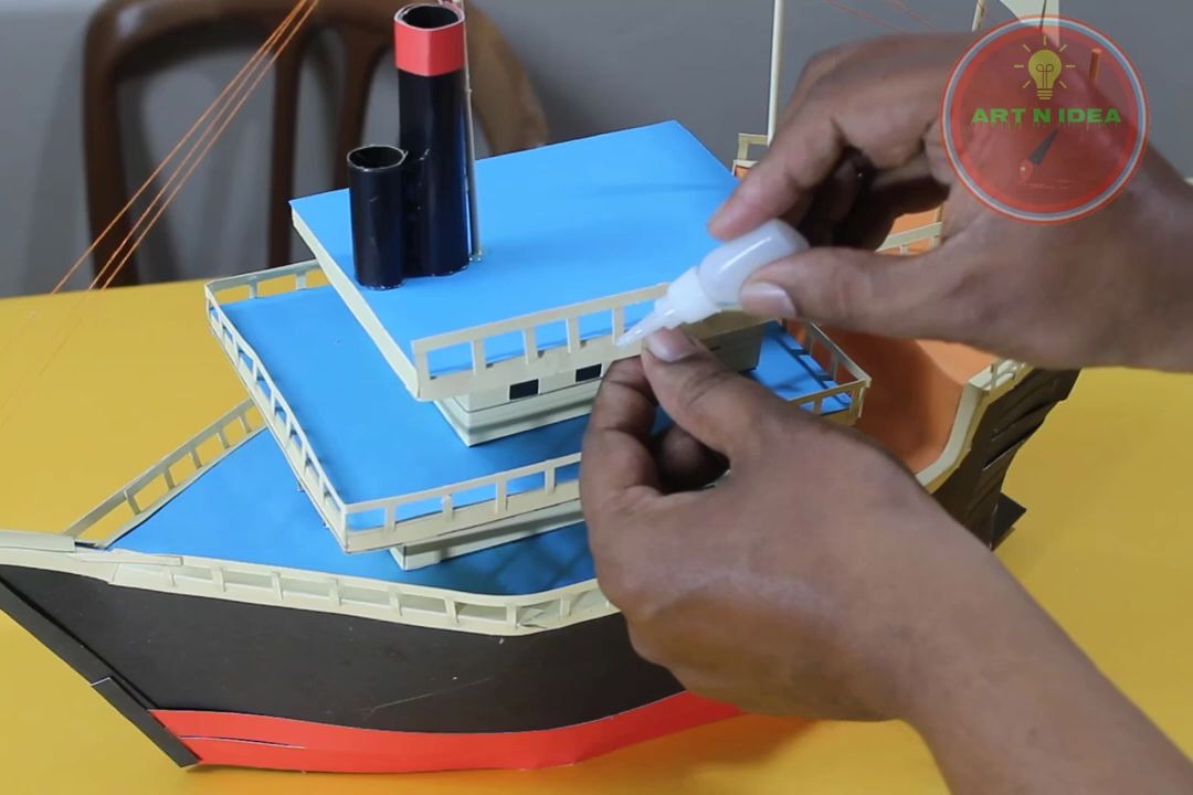 泰坦尼克号海盗船使用纸板diy学校项目