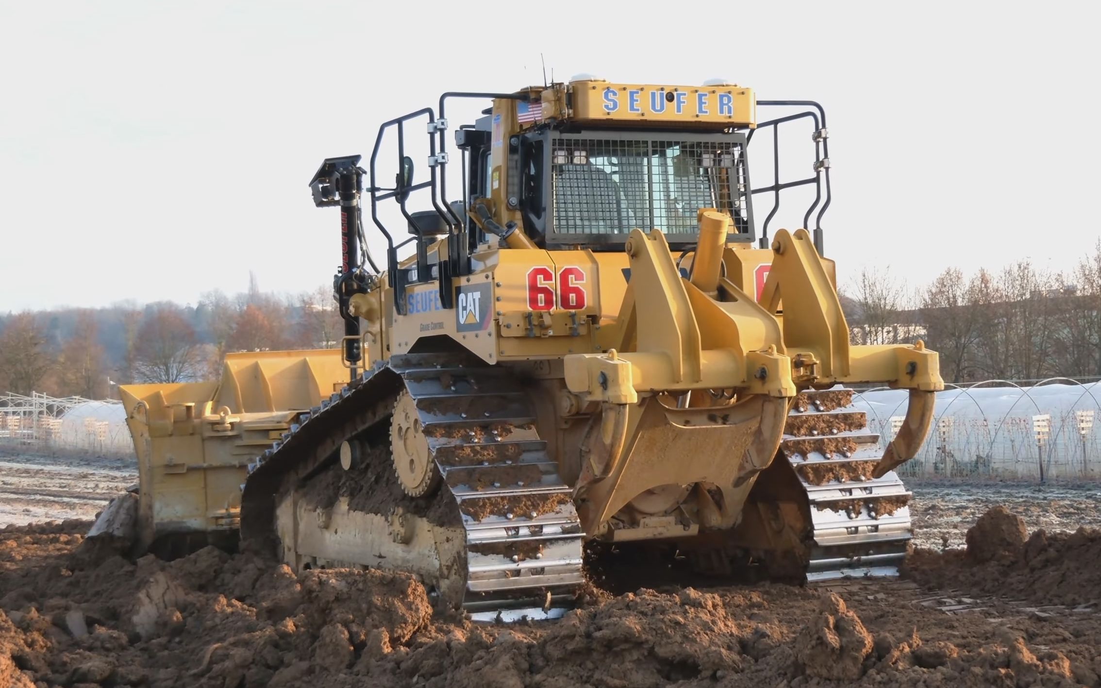 cat d6t xw推土机施工4k