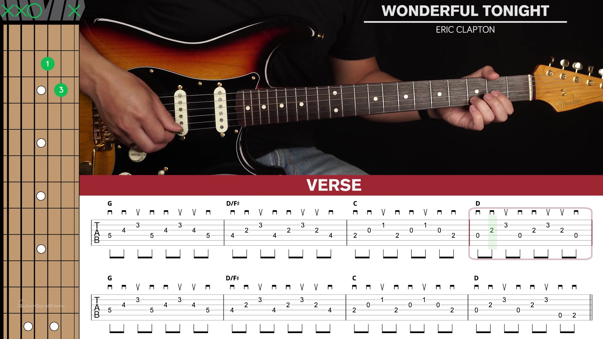 [图]Wonderful Tonight Guitar Cover Eric Clapton |Tabs + Chords|