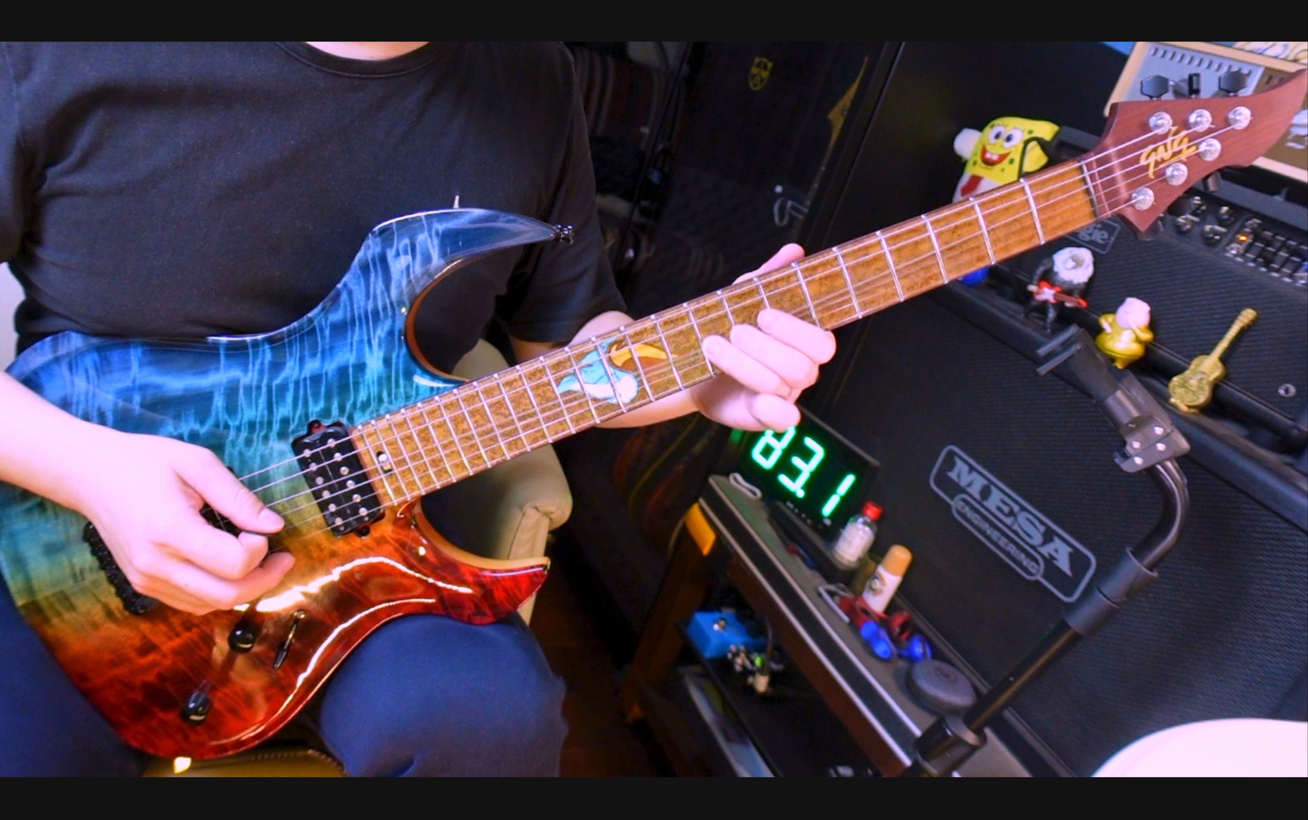 电吉他翻弹|the spirit carries on solo cover愿新年越来越好_哔哩