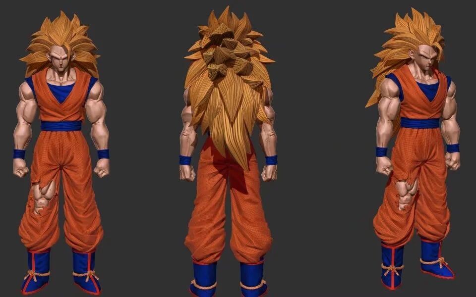 【3d建模全流程教学】手办级别的龙珠孙悟空模型制作_哔哩哔哩_bili