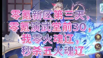 【三国志幻想大陆］零氪新区第三天，演武堂前30，零火魂辽秒杀五火魂辽，我来展示操作