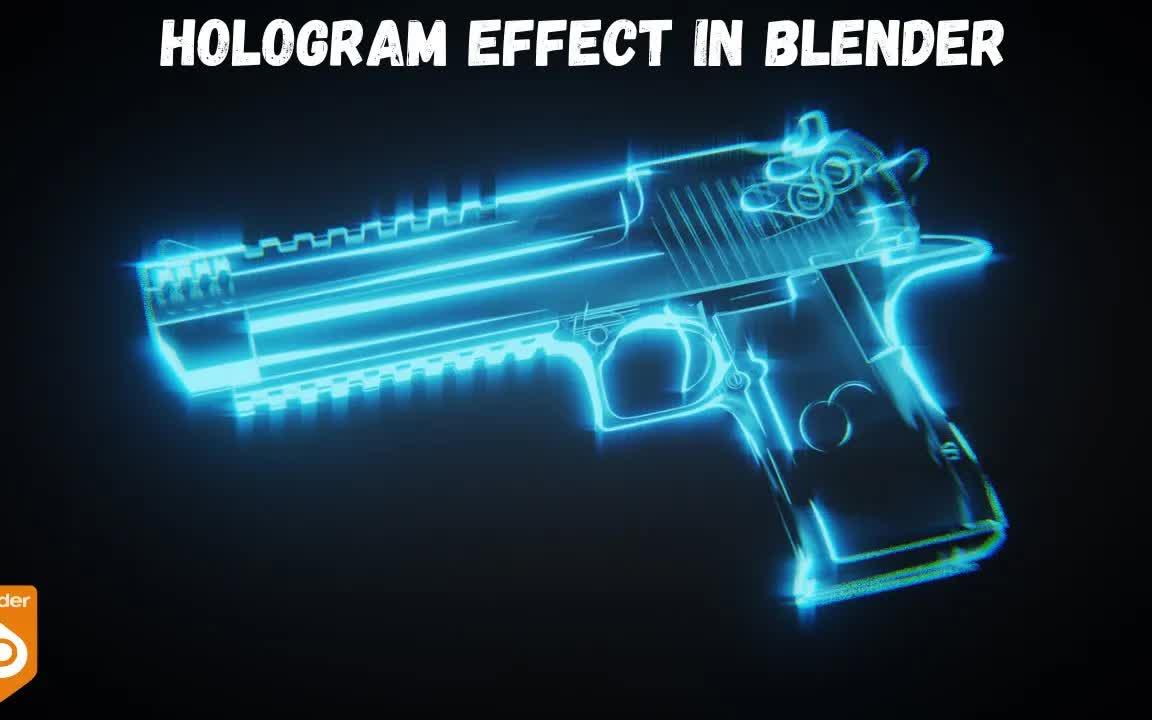 [图]iBlender中文版插件Hologram 教程：Blender 中的全息图效果Blender