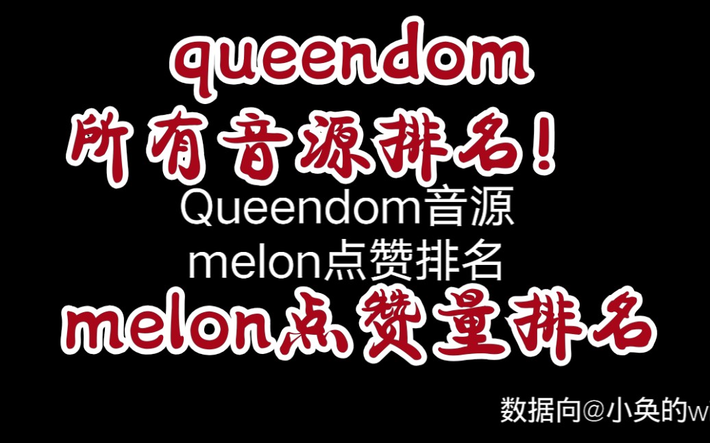 [图]播出这么久后，queendom所有音源排名如何？一起来看看melon点赞量排名