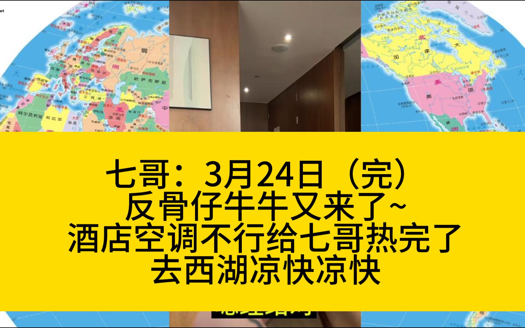 七哥:3月24日(完)反骨仔牛牛又来了~聊聊天,酒店空调不行给七哥热完了,去西湖凉快凉快哔哩哔哩bilibili