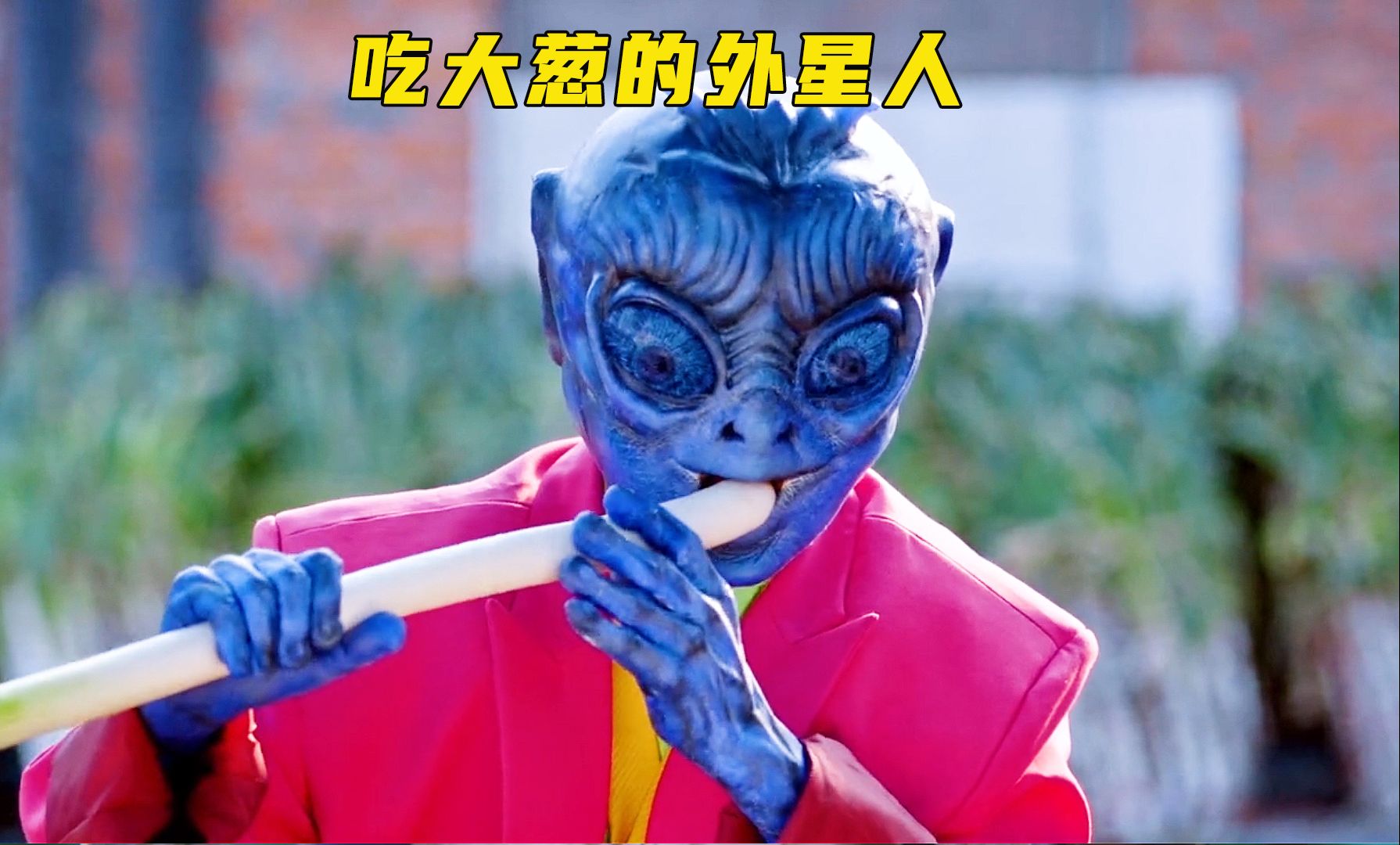 外星人竟爱上了大葱,对大葱爱不释手