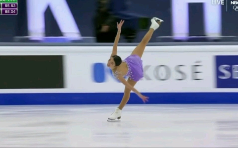 美籍华裔 karen chen 陈楷雯 2021花滑世锦赛 第四名 表演中国风曲目 梁祝哔哩哔哩bilibili