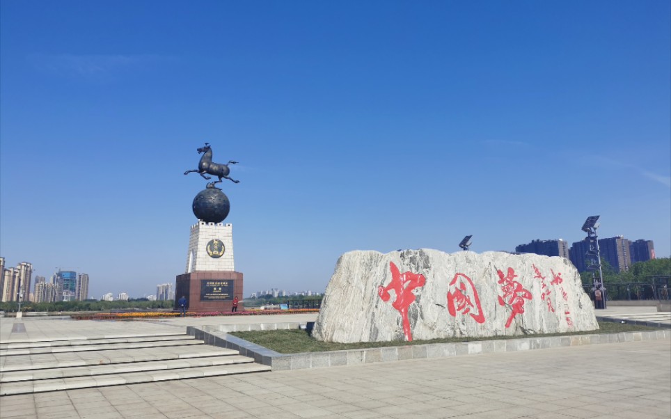 大疆无人机御铂金版航拍德州市长河公园董子读书台