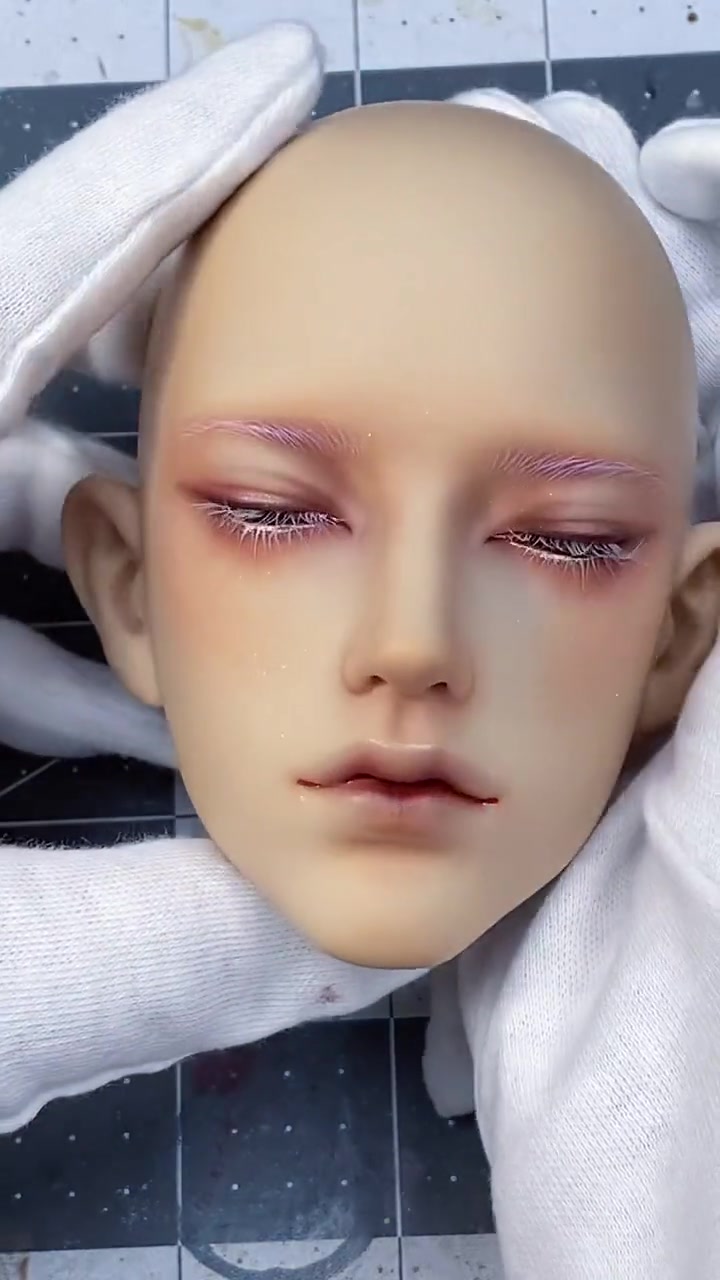 眠眼的也完成啦!bjd妆面