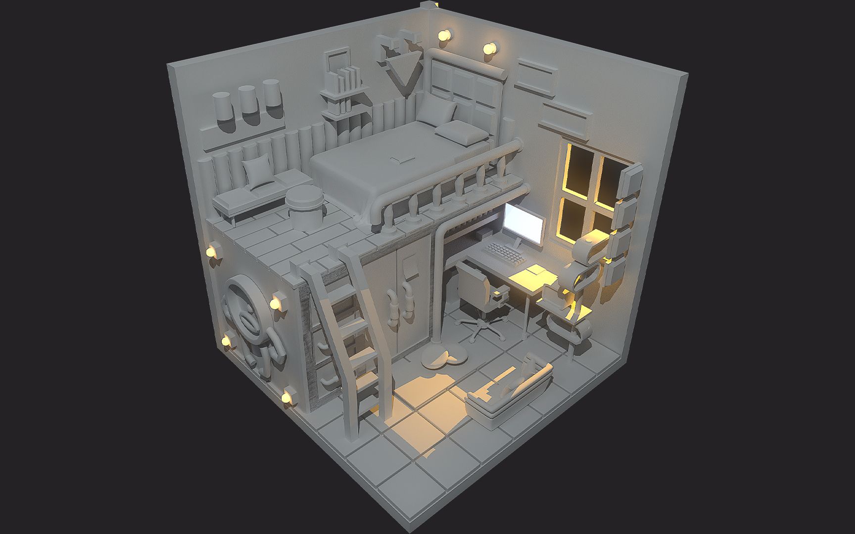 【3dmax教程】全程3小时,从业10年建模大佬教你简单卧室场景建模,零