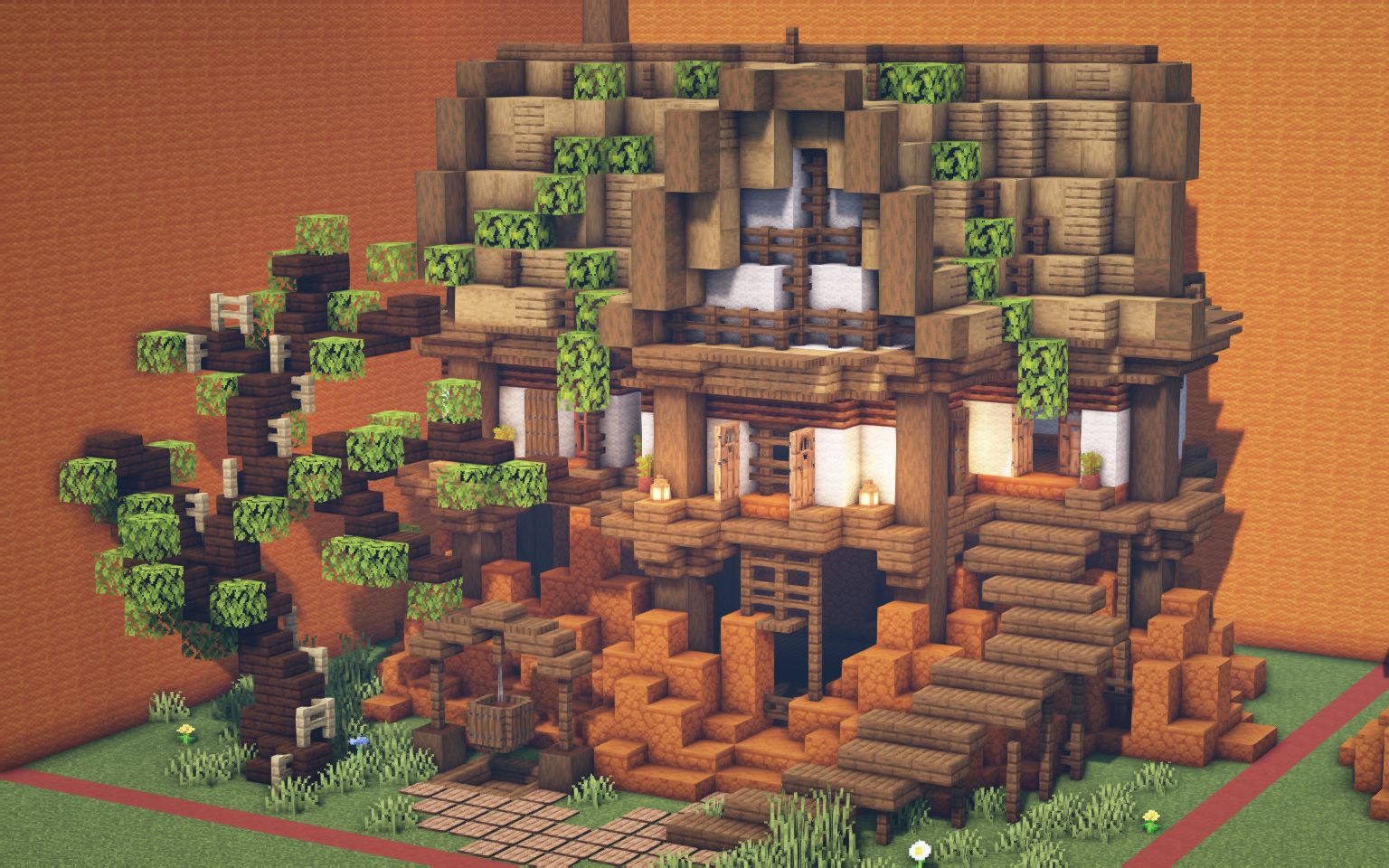 活动作品花狐教您随手制作自己的小房子我的世界不规则框架流民居建筑