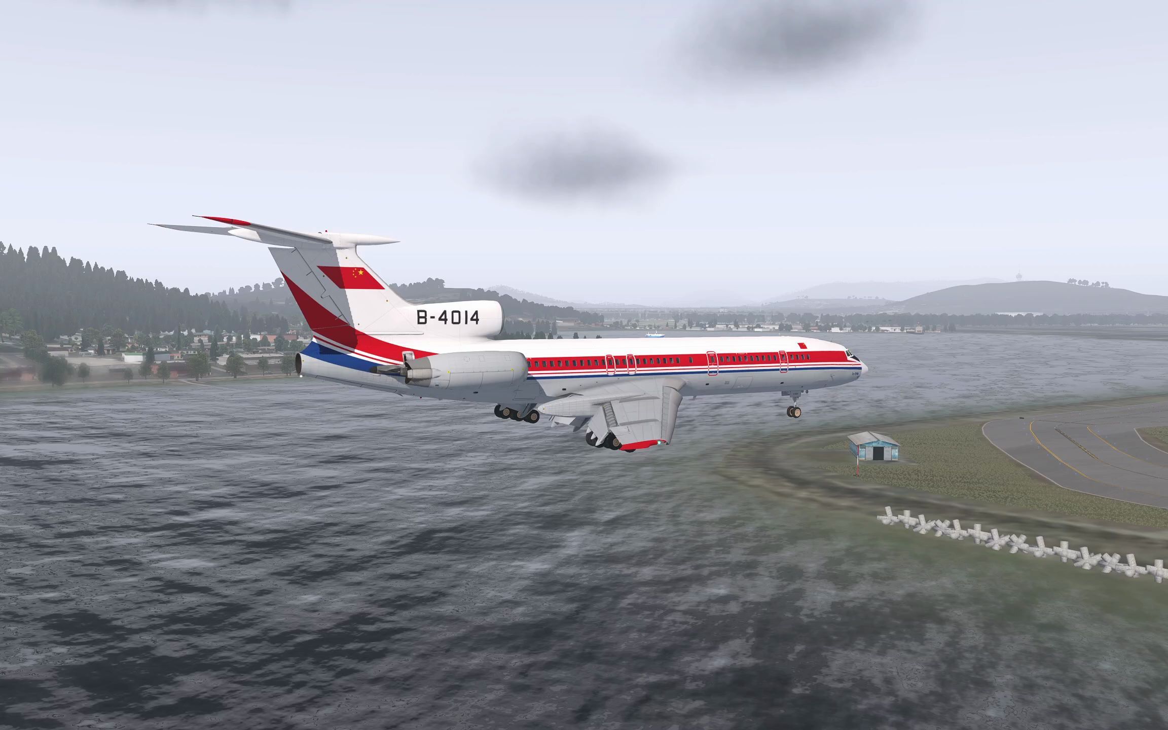 xplane11水錶航tu154m落地澳門