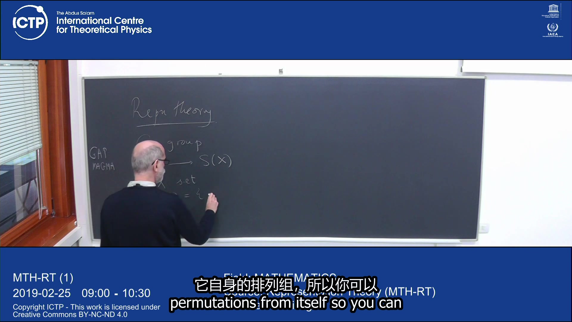 Representation Theory表示论 中英字幕 国际理论物理学会 ICTP课程哔哩哔哩bilibili