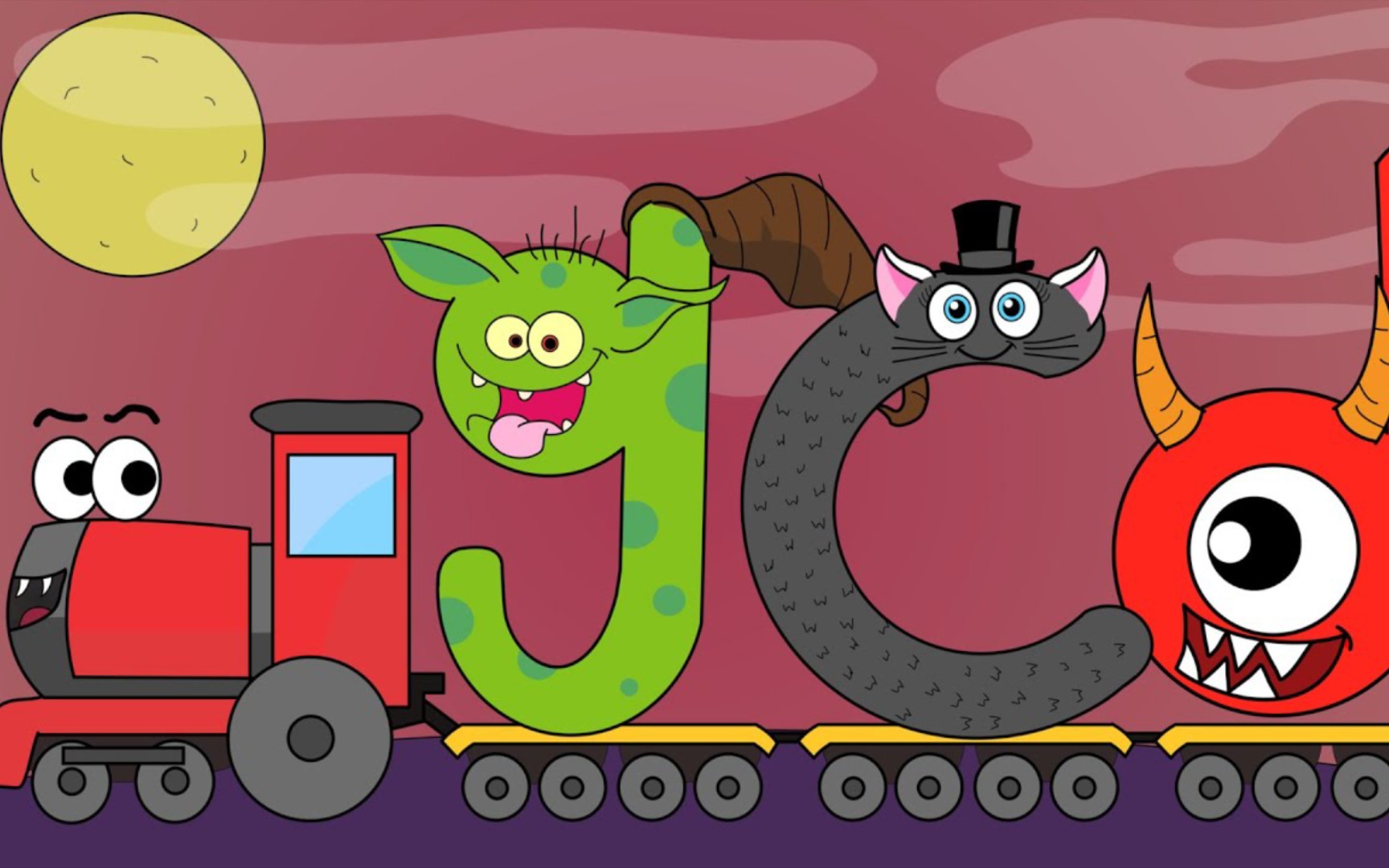 [图]【英语启蒙】Monster Train! | Halloween Songs