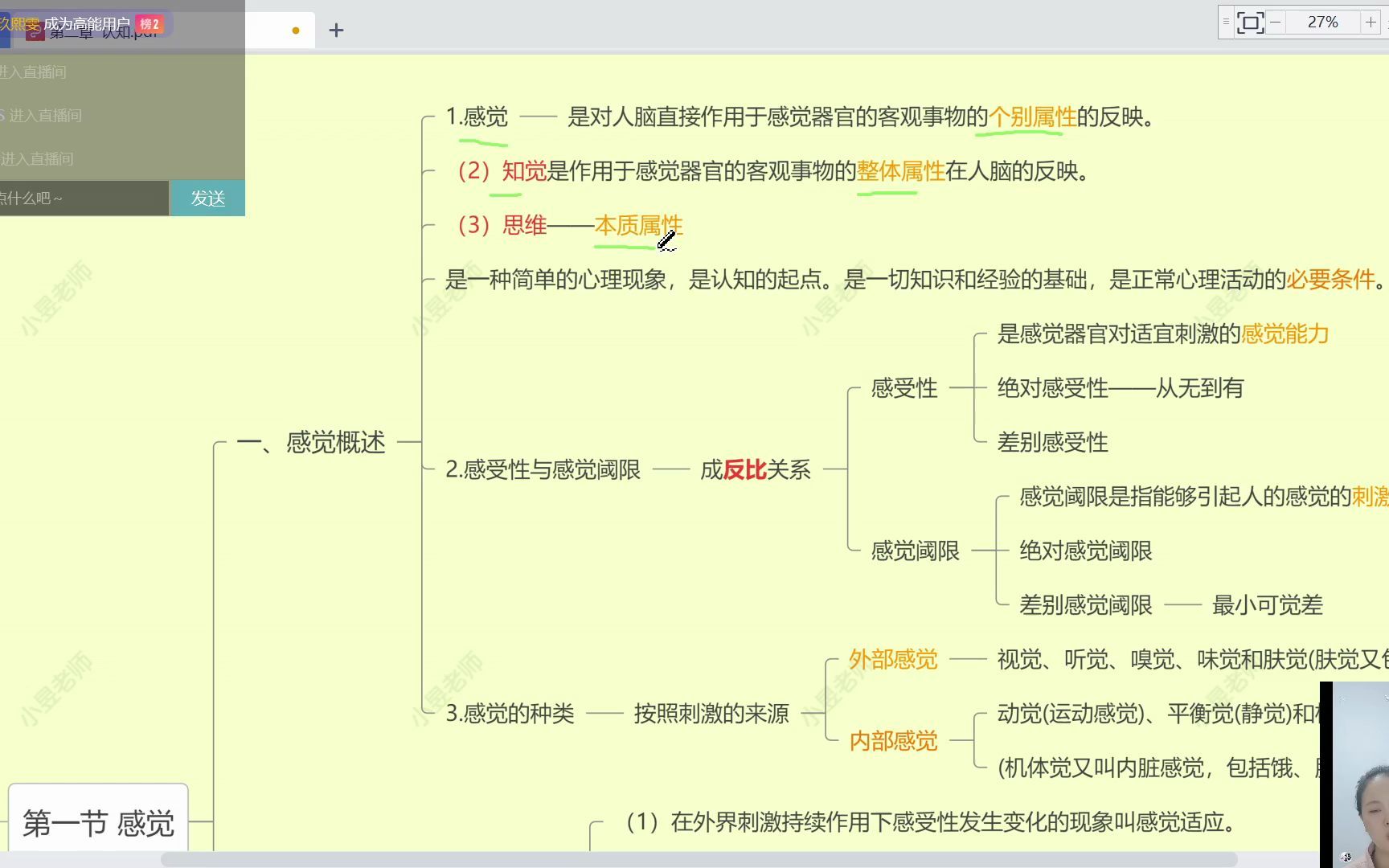 [图]「小昱老师」【2022教师招聘】——心理学 第二章 第一节 感觉