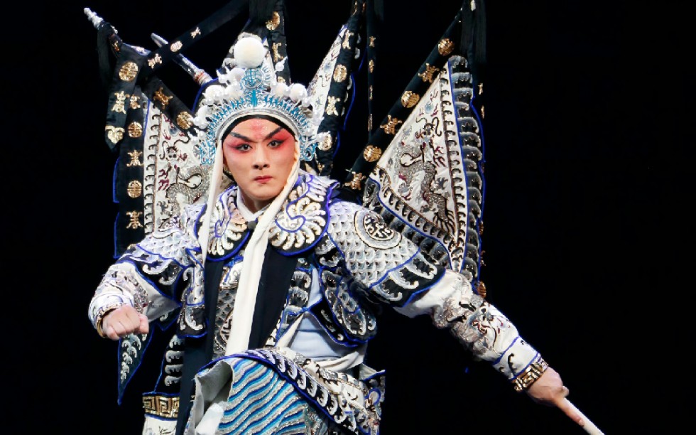 14广州梅花奖现场 京剧马超-战冀州 三摔两报上马 湖北省京大武生唐恺