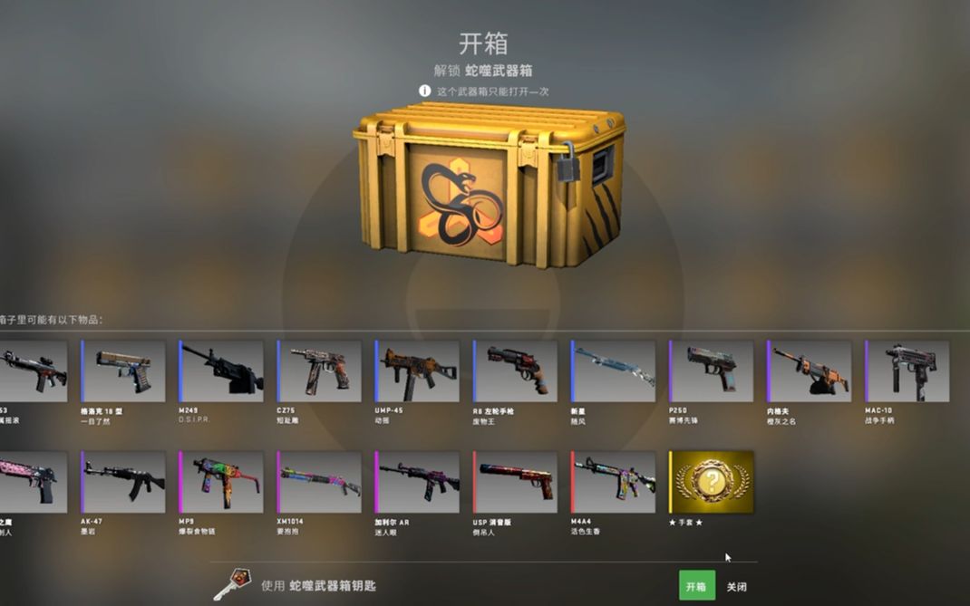 【CSGO】每天开两个箱子,多久出金?第九天网络游戏热门视频