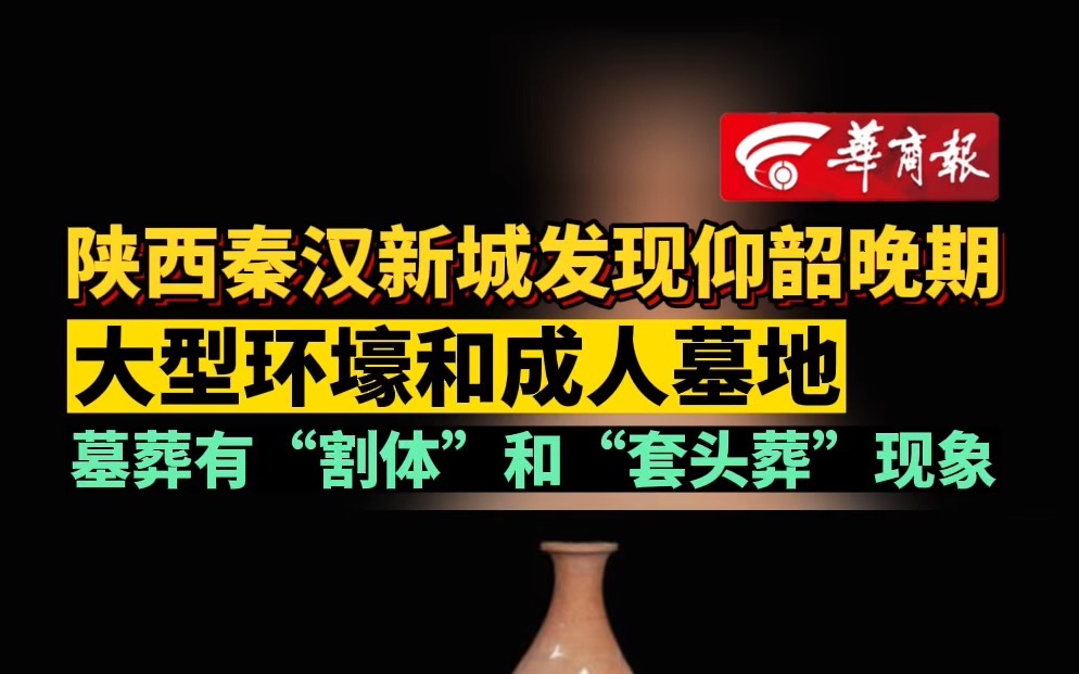 陕西秦汉新城发现仰韶晚期 大型环壕和成人墓地 墓葬有“割体”和“套头葬”现象哔哩哔哩bilibili