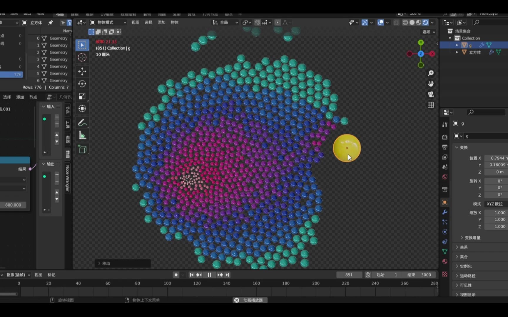 blender几何节点挤泡泡,有点治愈......哔哩哔哩bilibili