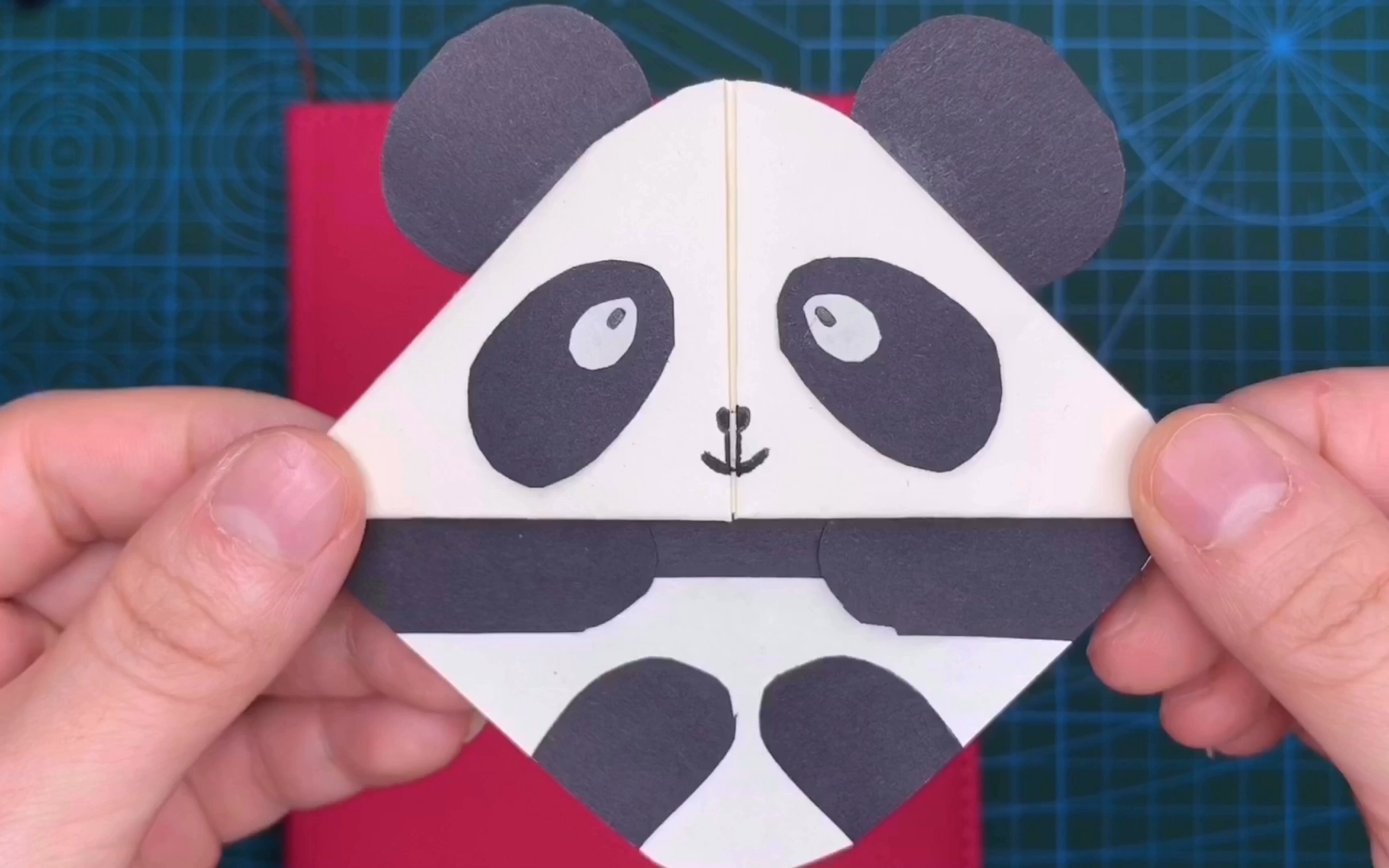 熊猫书签diy