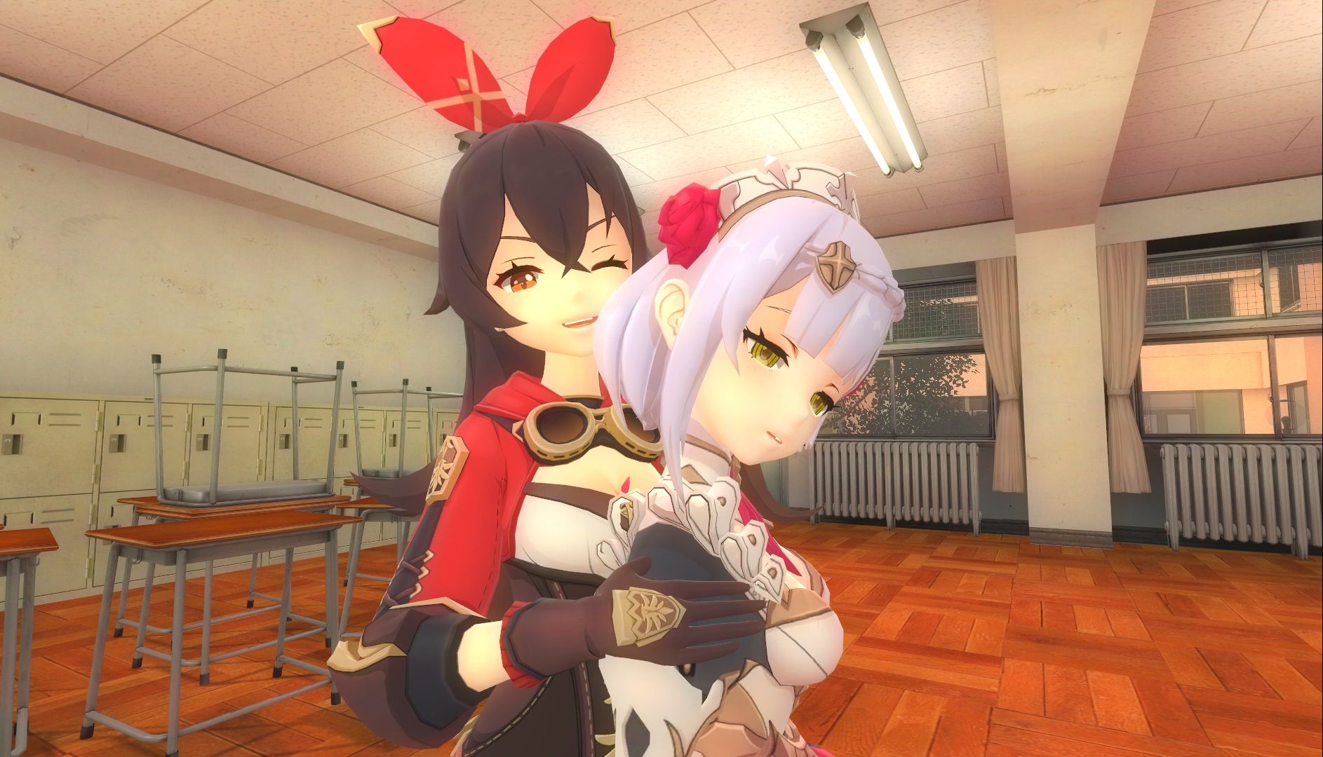 【原神·附身·皮物】男高中生被强制穿上诺艾尔的皮物