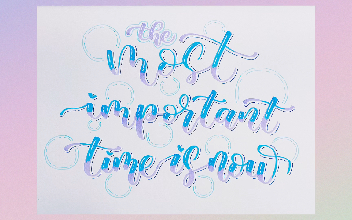 Brush Lettering ｜日常练习_哔哩哔哩_bilibili