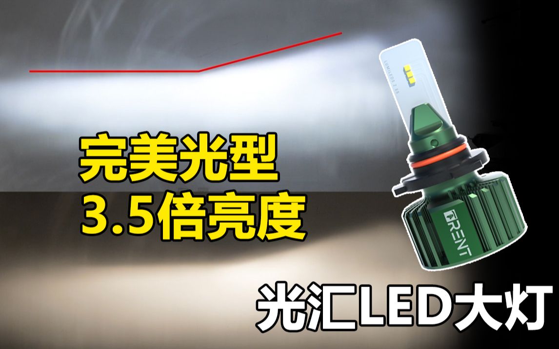 TRENT特伦特 “光汇”LED大灯反光杯测评 聚光 光型 亮度 工作温度 与DOT标准卤素灯对比 3.5倍亮度 完美匹配反光杯或透镜总成哔哩哔哩bilibili