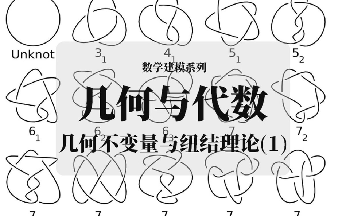 数学建模系列之几何与代数:几何不变量与纽结理论(1)哔哩哔哩bilibili