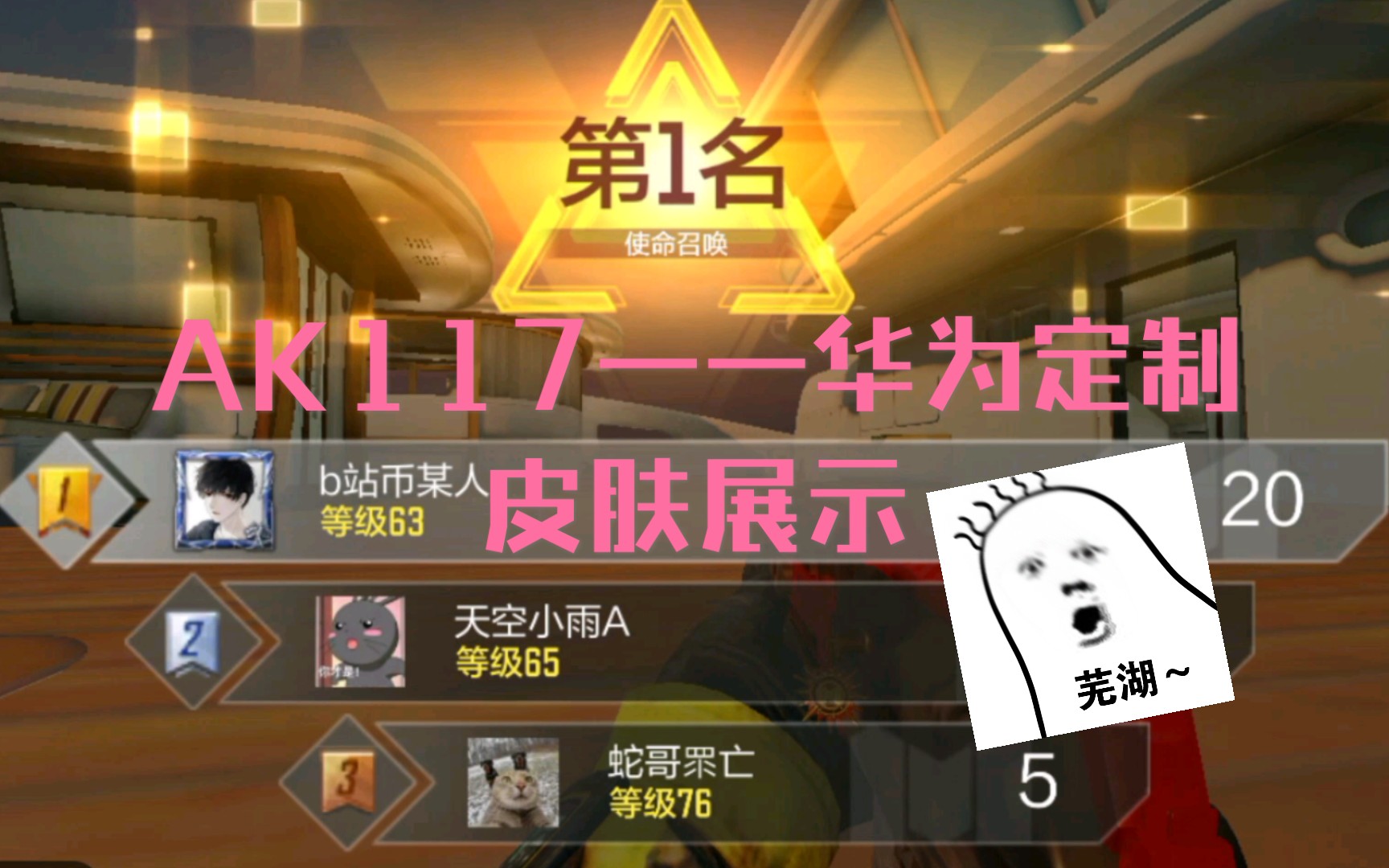 【codm】ak117——华为定制 皮肤展示(我真的没有水视频)_哔哩哔哩