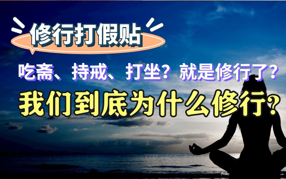 吃斋、持戒、打坐?就是修行了吗?我们到底为什么修行?哔哩哔哩bilibili