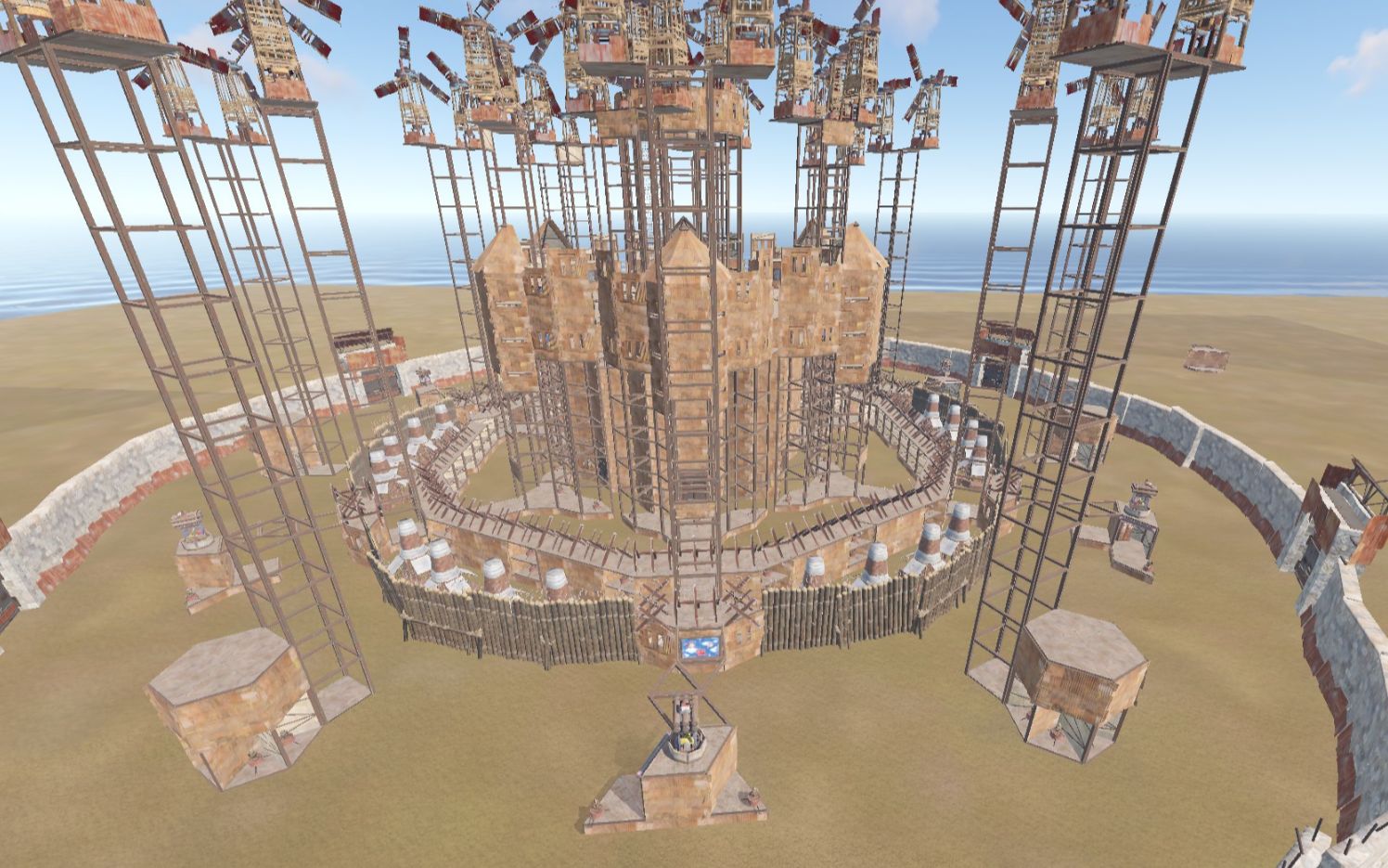 Rust 中型团队 圆筒防守房建筑建造教程_哔哩哔哩bilibili