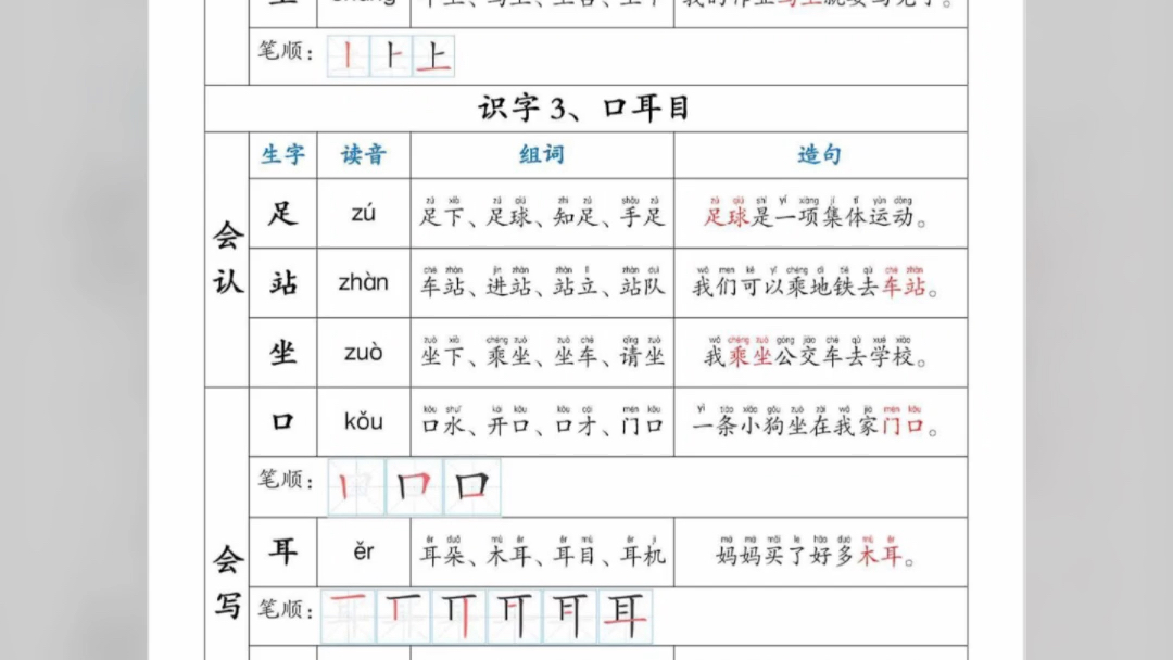 一年级生字组词拼音词语哔哩哔哩bilibili