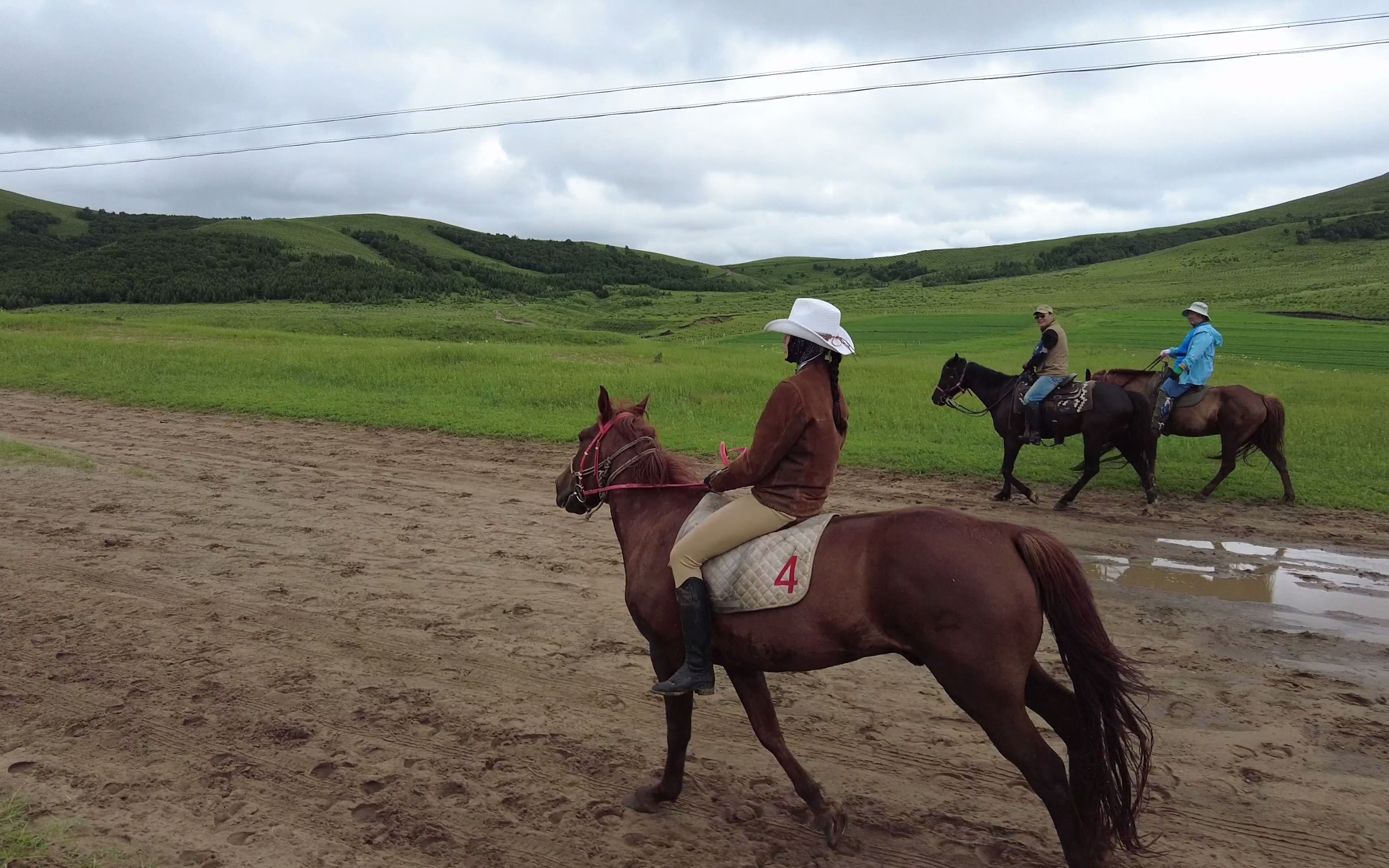 活动  穿着汉服去旅游---丰宁坝上草原骑马/无鞍骣骑 温顺的它奔向了