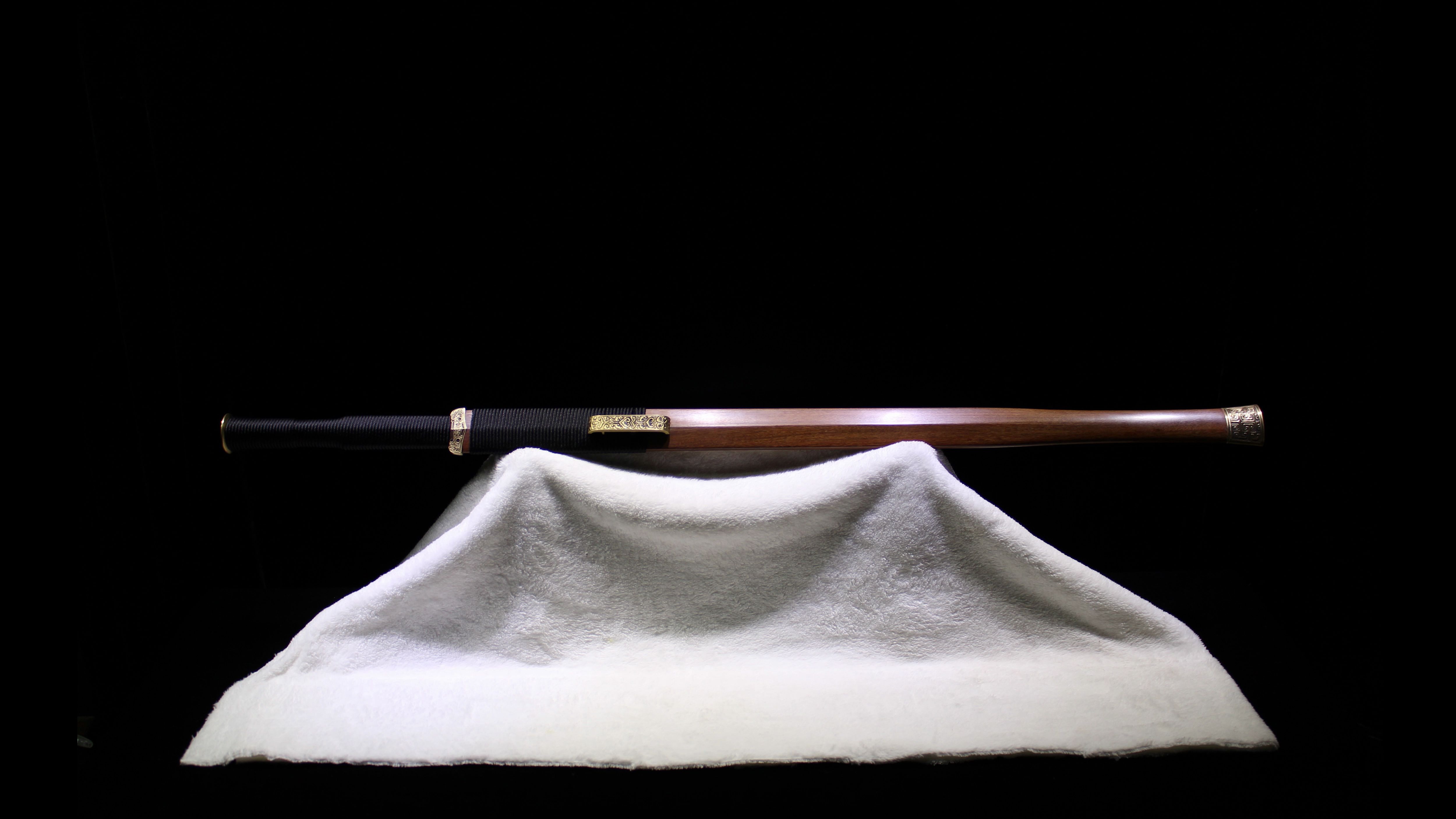 龙泉刀剑周正武作手锻光复级蚁木鞘铜装八面楚风汉剑321_哔哩哔哩 (゜