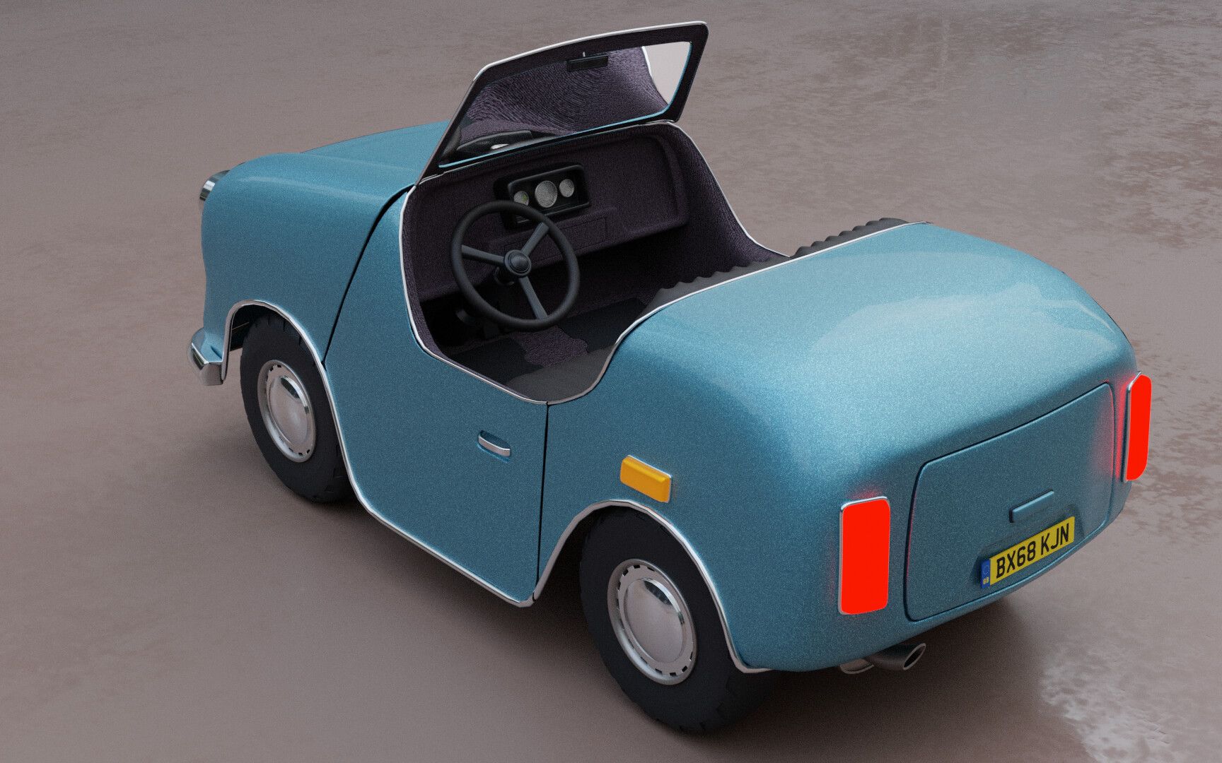 游戏建模maya建模一辆卡通小汽车模型,新手学习必备基础.