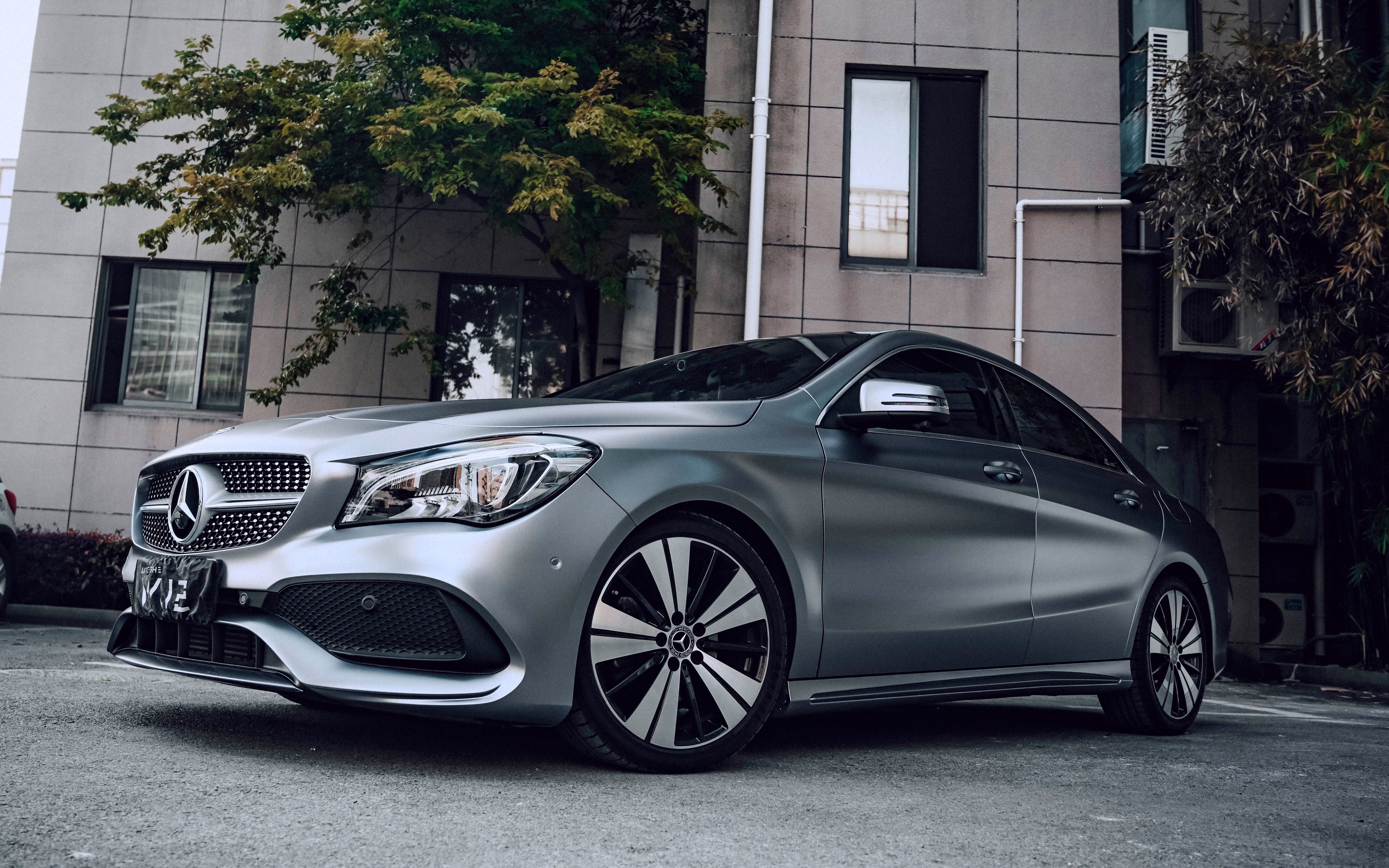 苏州无二汽车贴膜丨奔驰cla改色电光钛灰