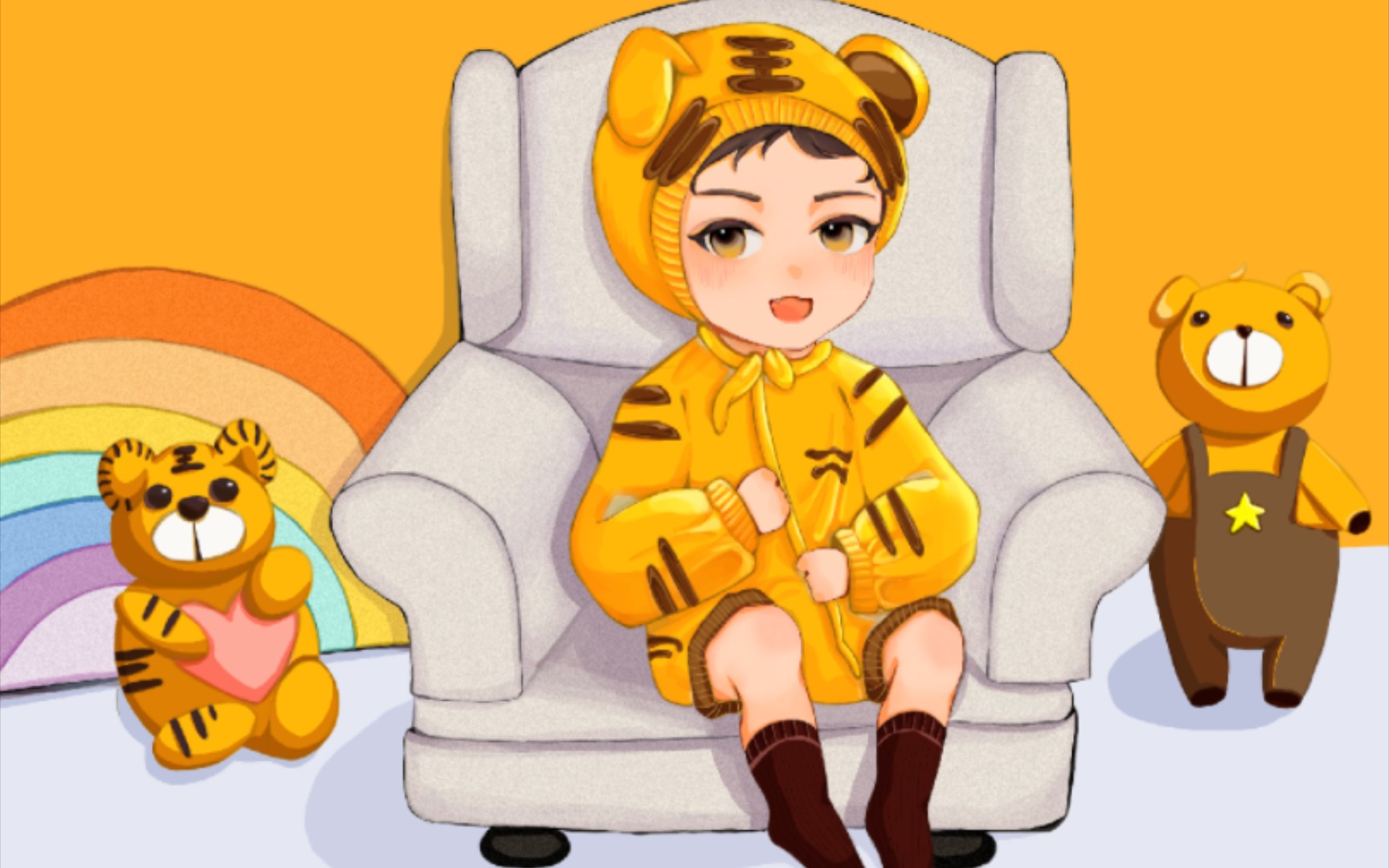 【绘画过程】画侄子