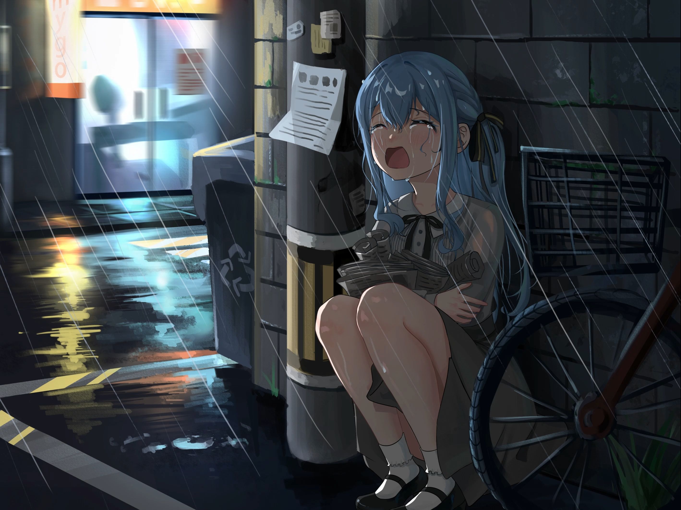 送报途中因为下雨跌倒弄湿报纸要被扣工资的大祥