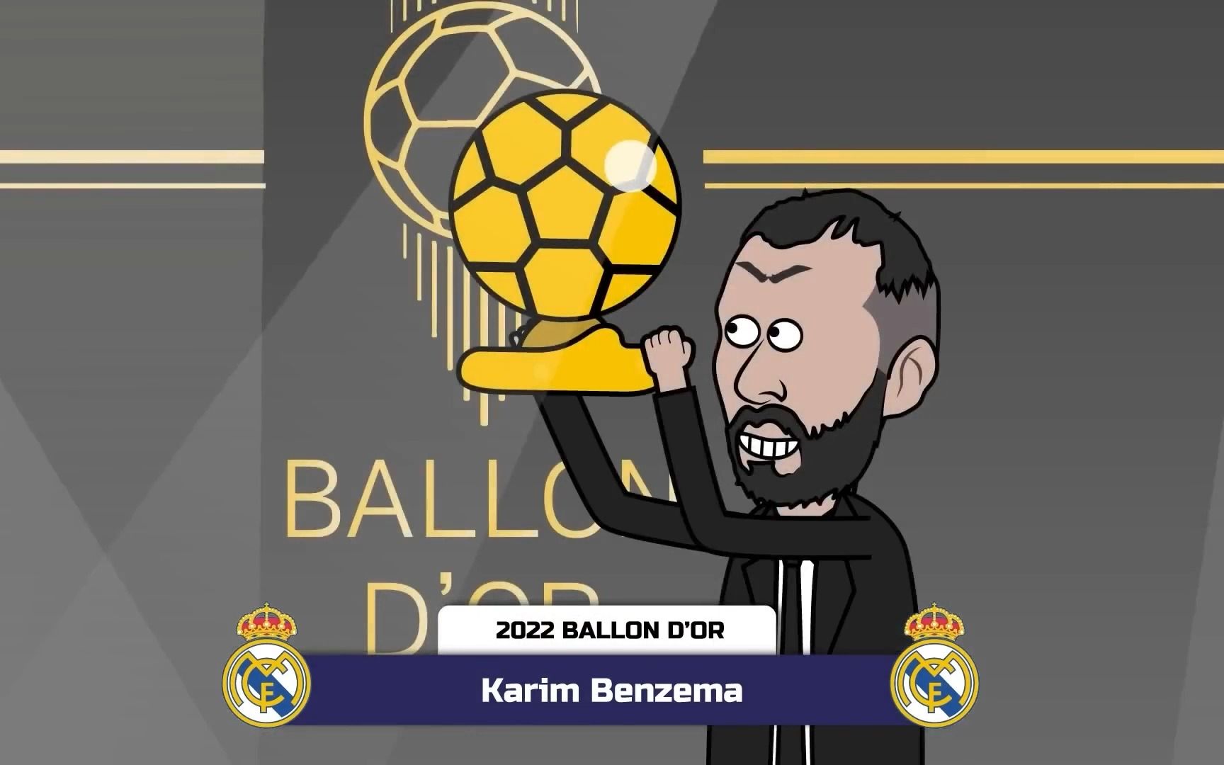 【足球动画】本泽马加冕2022金球奖