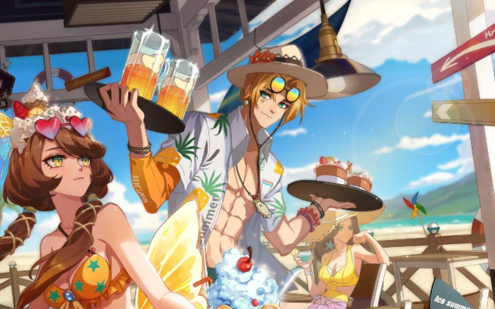 【非人学园/皮肤展示】新鲜出炉的游光夏日皮肤特效展示(附染色皮肤