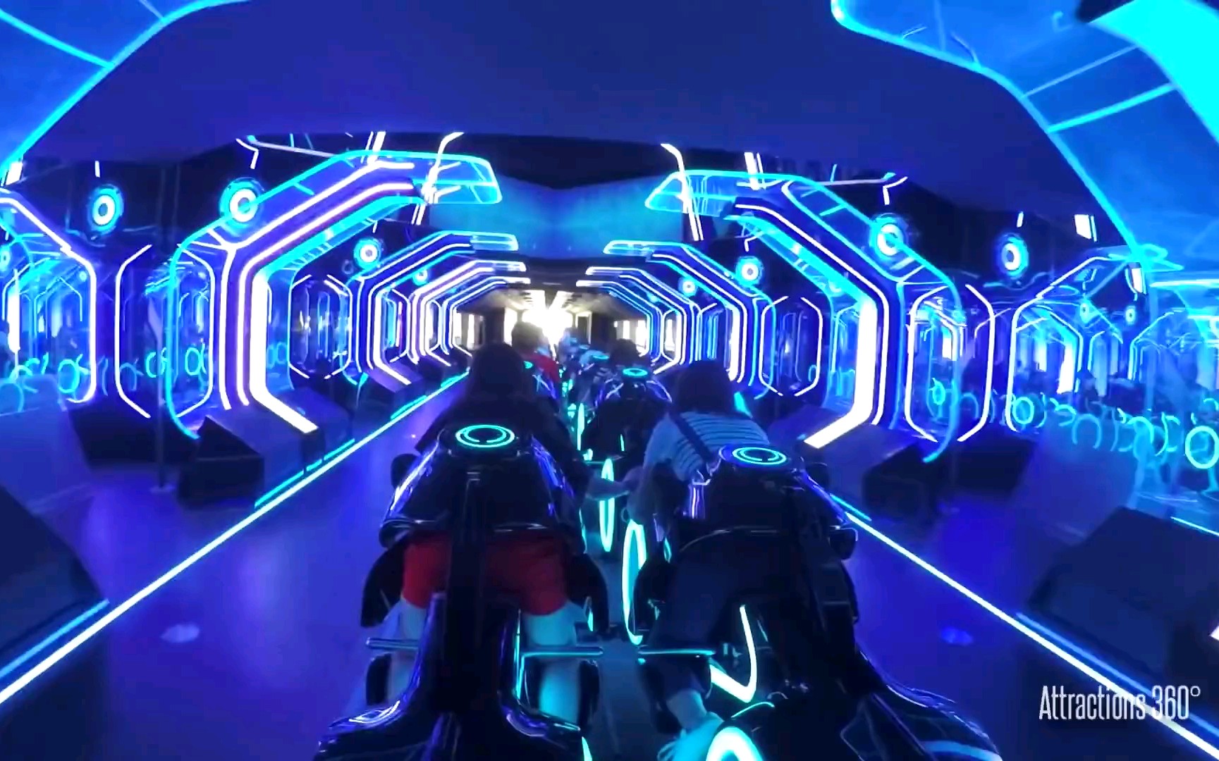 上海迪士尼创极速光轮过山车第一人称视角 shanghai disneyland tron