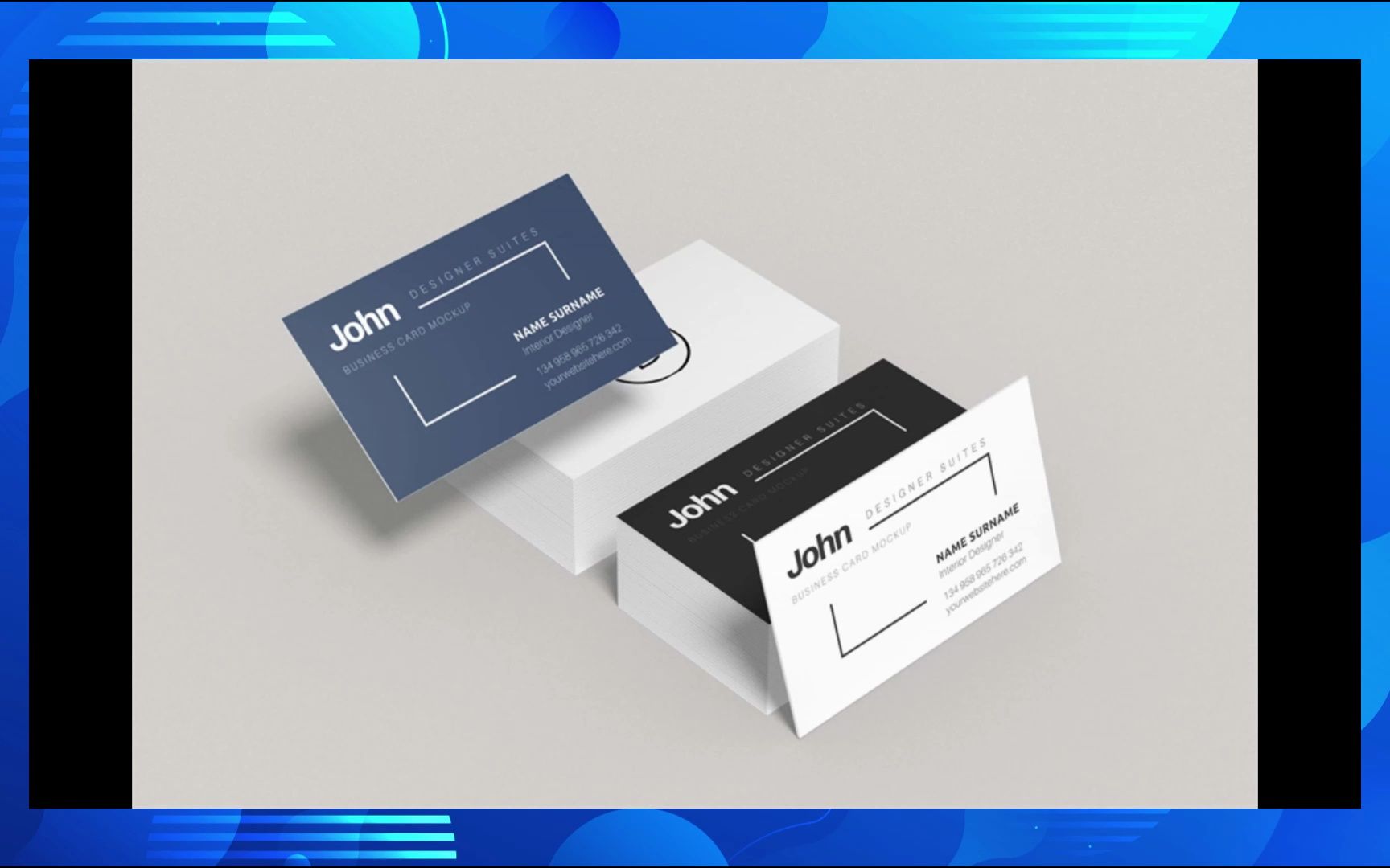 ps公司企业名片卡片设计样机模板下载【2008期】