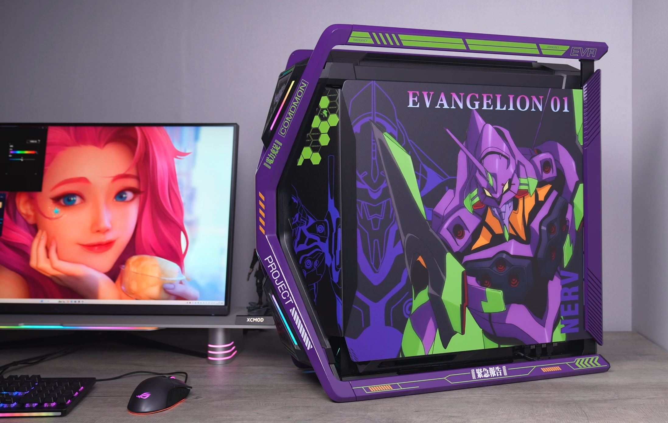 rog全家桶 定制主题水冷电脑主机 i9 rog4080s rog主板 rog电源 rog