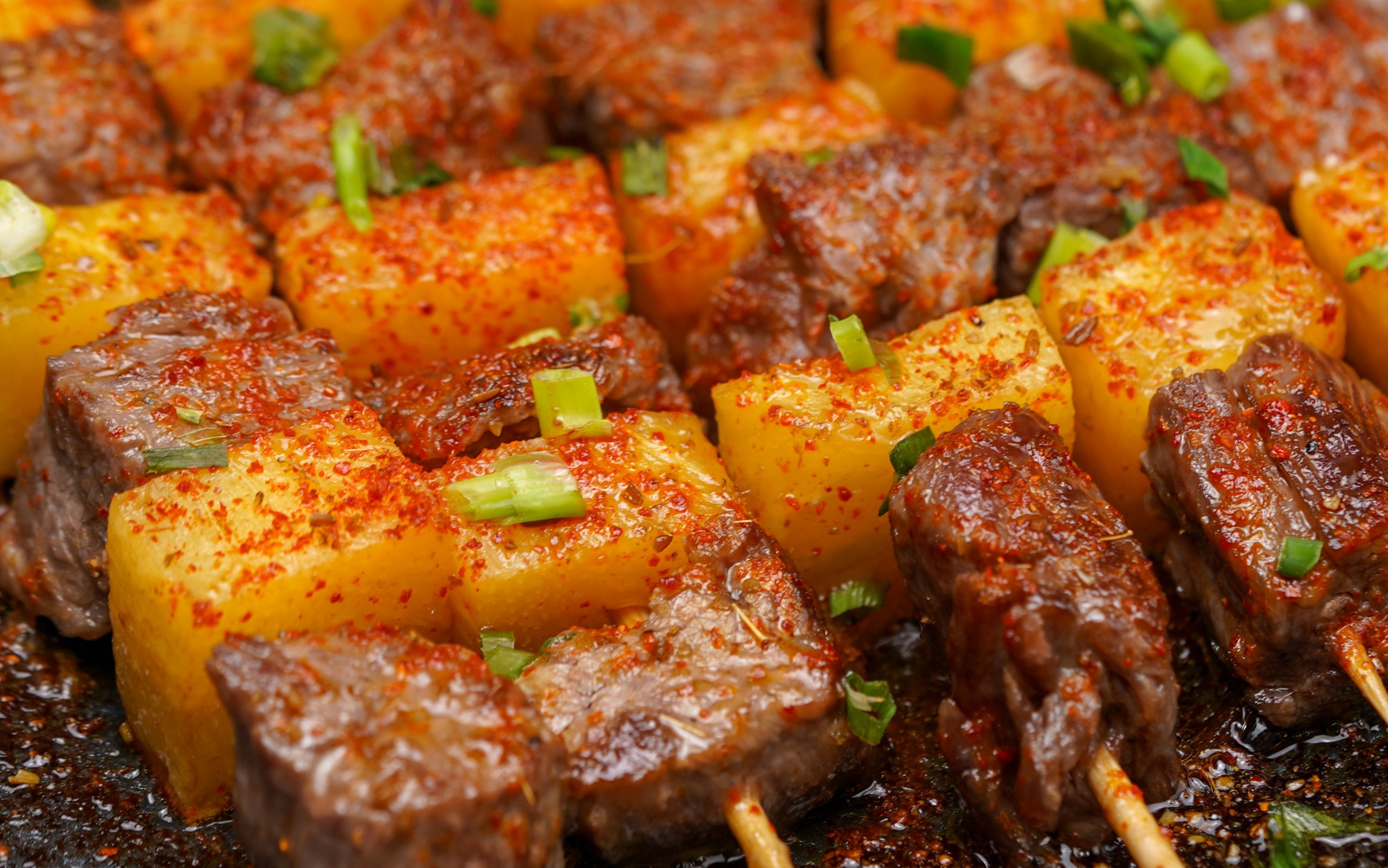 活动  因为这个菠萝牛肉串,我在我们小区出名了!