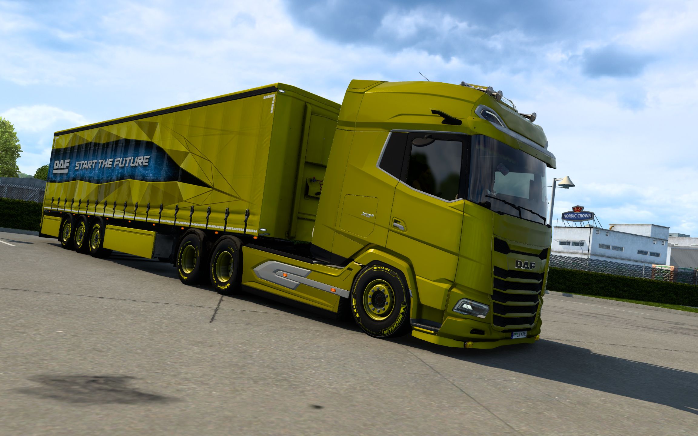 欧卡达夫xg 多项改装,体验daf_mb_aerodynamic_trailer拖车1.