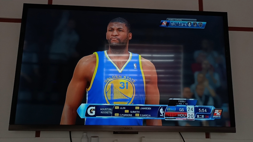 ps4 nba2k14 火箭对勇士 大卫李