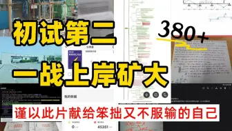 考研矿大这件事，没有什么轻而易举，不过是披星戴月，心有所往...