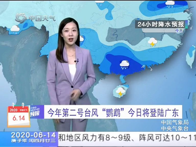 6月14日天气预报 今年第2号台风“鹦鹉”登陆广东 安徽江苏等地强降雨集中(我错了我错了我错了)哔哩哔哩bilibili